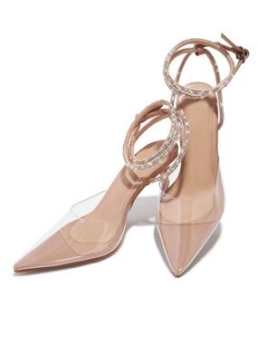 Embellished Clear Heels